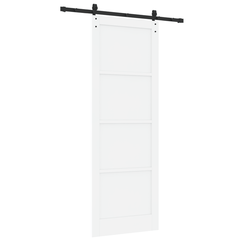 Casa si Gradina - Constructii - Usi interior, exterior si garaj - Usi interior - Usa glisanta  cu set de hardware Alb 83x232 cm Lemn de pin masiv - Infinity.ro
