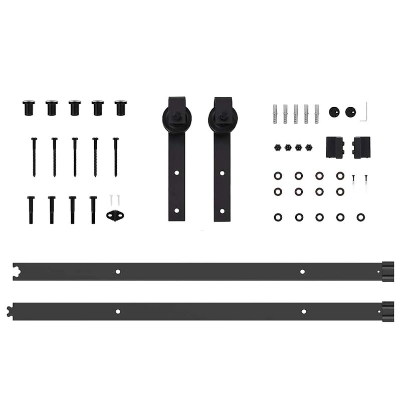 Casa si Gradina - Constructii - Usi interior, exterior si garaj - Usi interior - Usa glisanta  cu set de hardware Alb 83x232 cm Lemn de pin masiv - Infinity.ro