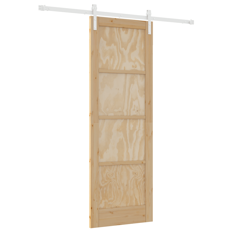 Casa si Gradina - Constructii - Usi interior, exterior si garaj - Usi interior - Usa glisanta  cu set de accesorii 73.5x211 cm Lemn solid de pin - Infinity.ro