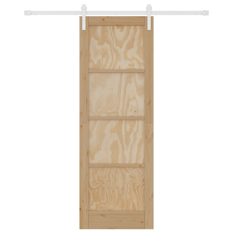 Casa si Gradina - Constructii - Usi interior, exterior si garaj - Usi interior - Usa glisanta  cu set de accesorii 73.5x211 cm Lemn solid de pin - Infinity.ro