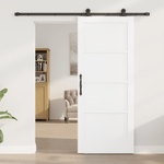 Casa si Gradina - Constructii - Usi interior, exterior si garaj - Usi interior - Usa glisanta  cu set de accesorii alb 83x202 cm din lemn masiv de pin - Infinity.ro