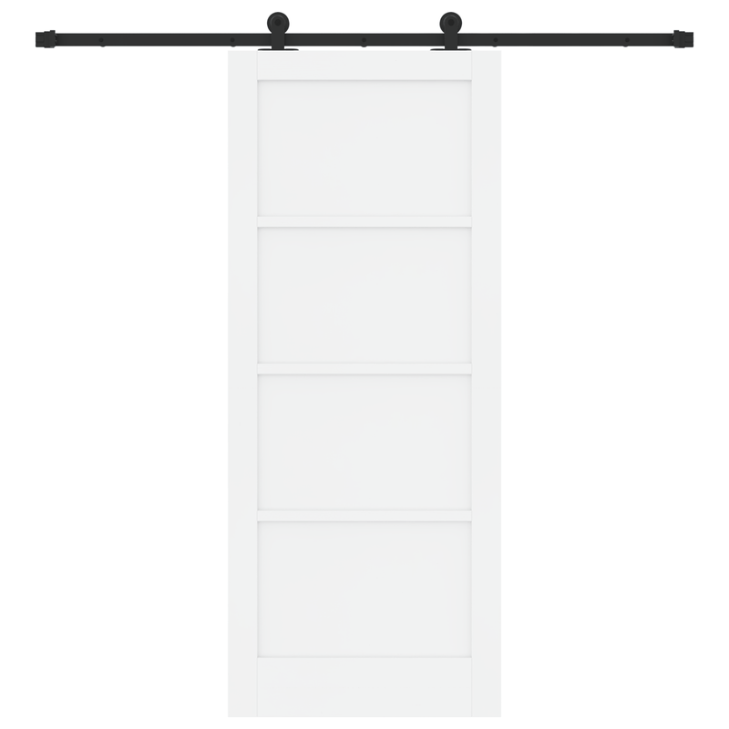 Casa si Gradina - Constructii - Usi interior, exterior si garaj - Usi interior - Usa glisanta  cu set de accesorii alb 83x202 cm din lemn masiv de pin - Infinity.ro