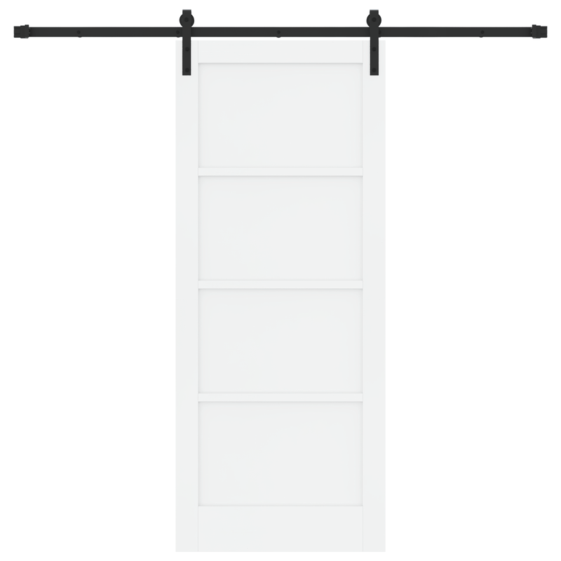 Casa si Gradina - Constructii - Usi interior, exterior si garaj - Usi garaj - Usa Glisanta  cu Set de Accesorii Alb 83x202 cm Lemn Masiv Pin - Infinity.ro