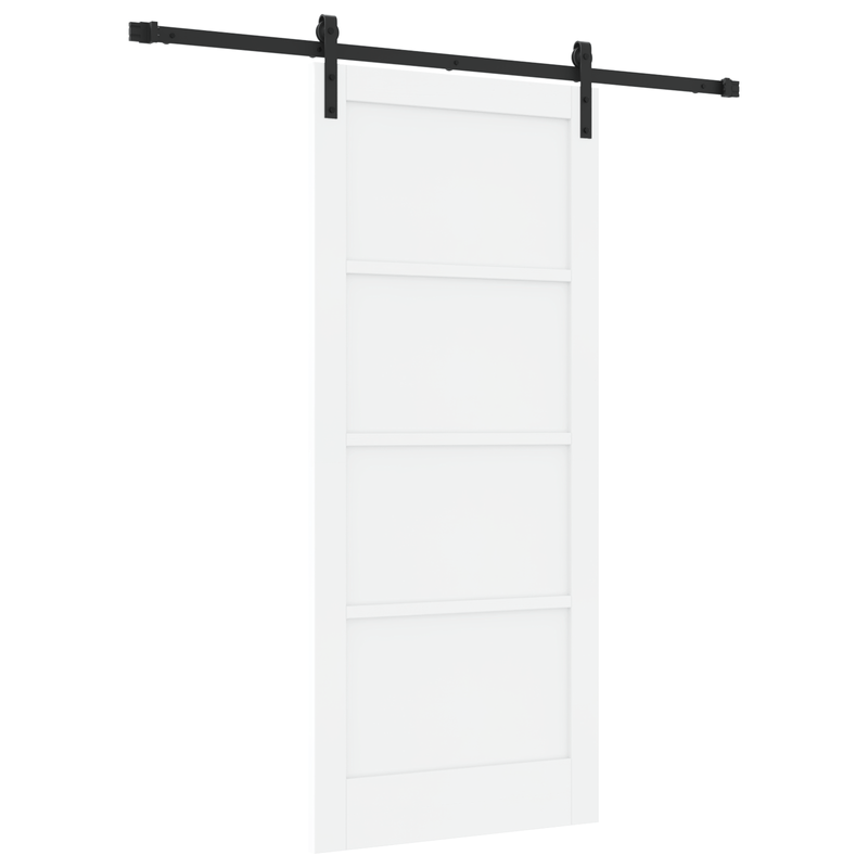 Casa si Gradina - Constructii - Usi interior, exterior si garaj - Usi garaj - Usa glisanta  cu accesorii albe 86x198.5 cm din lemn solid de pin - Infinity.ro
