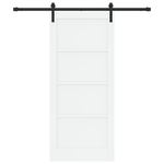 Casa si Gradina - Constructii - Usi interior, exterior si garaj - Usi garaj - Usa glisanta  cu accesorii albe 86x198.5 cm din lemn solid de pin - Infinity.ro