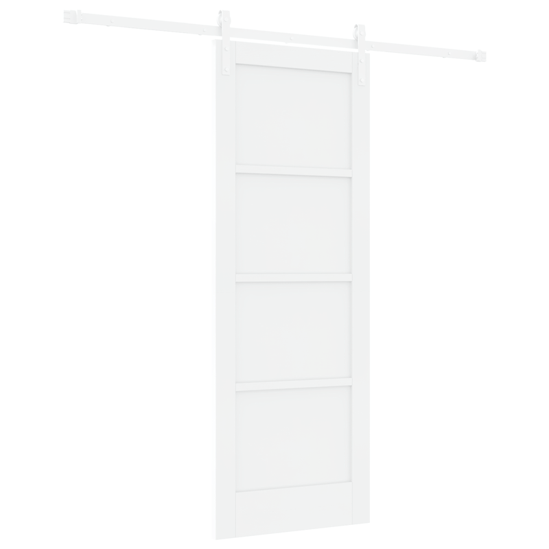 Casa si Gradina - Constructii - Usi interior, exterior si garaj - Usi garaj - Usa Glisanta  cu Set de Componente Alb 73.5x198.5 cm Lemn Solid de Pin - Infinity.ro