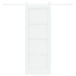 Casa si Gradina - Constructii - Usi interior, exterior si garaj - Usi garaj - Usa Glisanta  cu Set de Componente Alb 73.5x198.5 cm Lemn Solid de Pin - Infinity.ro