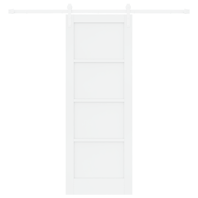 Casa si Gradina - Constructii - Usi interior, exterior si garaj - Usi garaj - Usa Glisanta  cu Set de Componente Alb 73.5x198.5 cm Lemn Solid de Pin - Infinity.ro