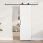 Casa si Gradina - Constructii - Usi interior, exterior si garaj - Usi garaj - Usa glisanta  cu set de accesorii alb 61x198,5 cm lemn masiv din pin - Infinity.ro