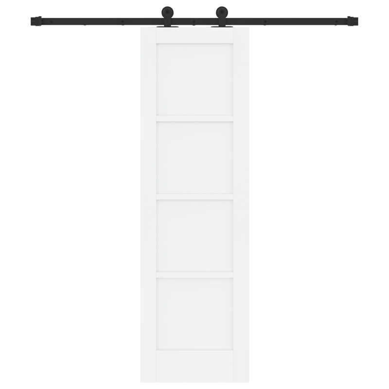 Casa si Gradina - Constructii - Usi interior, exterior si garaj - Usi garaj - Usa glisanta  cu set de accesorii alb 61x198,5 cm lemn masiv din pin - Infinity.ro