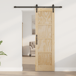 Casa si Gradina - Constructii - Usi interior, exterior si garaj - Usi garaj - Usa glisanta  cu set de accesorii 61x198.5 cm din lemn masiv de pin - Infinity.ro