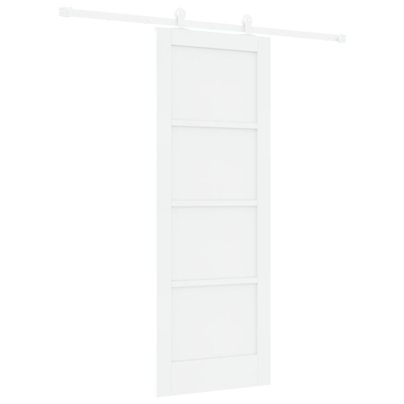 Casa si Gradina - Constructii - Usi interior, exterior si garaj - Usi garaj - Usa glisanta  cu set de accesorii Alb 73.5x198.5 cm Lemn solid din pin - Infinity.ro