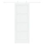 Casa si Gradina - Constructii - Usi interior, exterior si garaj - Usi garaj - Usa glisanta  cu set de accesorii Alb 73.5x198.5 cm Lemn solid din pin - Infinity.ro