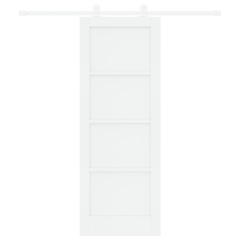 Casa si Gradina - Constructii - Usi interior, exterior si garaj - Usi garaj - Usa glisanta  cu set de accesorii Alb 73.5x198.5 cm Lemn solid din pin - Infinity.ro