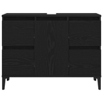 Casa si Gradina - Mobilier - Seturi de mobilier - Seturi baie - Set de mobila pentru baie de 3 piese, stejar negru, lemn prelucrat - Infinity.ro