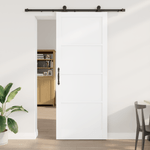 Casa si Gradina - Constructii - Usi interior, exterior si garaj - Usi interior - Usa glisanta  cu set de accesorii alb 93x232 cm din lemn masiv de pin - Infinity.ro