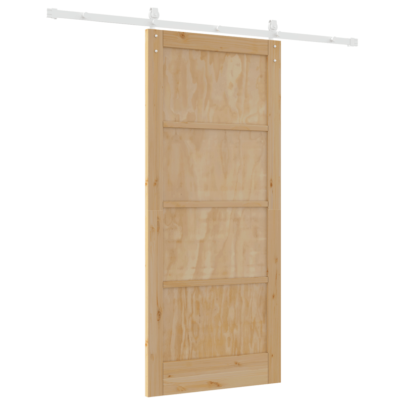 Casa si Gradina - Constructii - Usi interior, exterior si garaj - Usi interior - Usa Glisanta  cu Set de Accesorii 86x198.5 cm Lemn Masiv de Pin - Infinity.ro