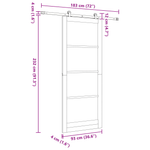Casa si Gradina - Constructii - Usi interior, exterior si garaj - Usi interior - Usa glisanta  cu set de accesorii alb 93x232 cm din lemn masiv de pin - Infinity.ro