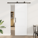 Casa si Gradina - Constructii - Usi interior, exterior si garaj - Usi interior - Usa glisanta  cu set de accesorii 'ORKDAL'Alb Lemn Masiv Pin - Infinity.ro