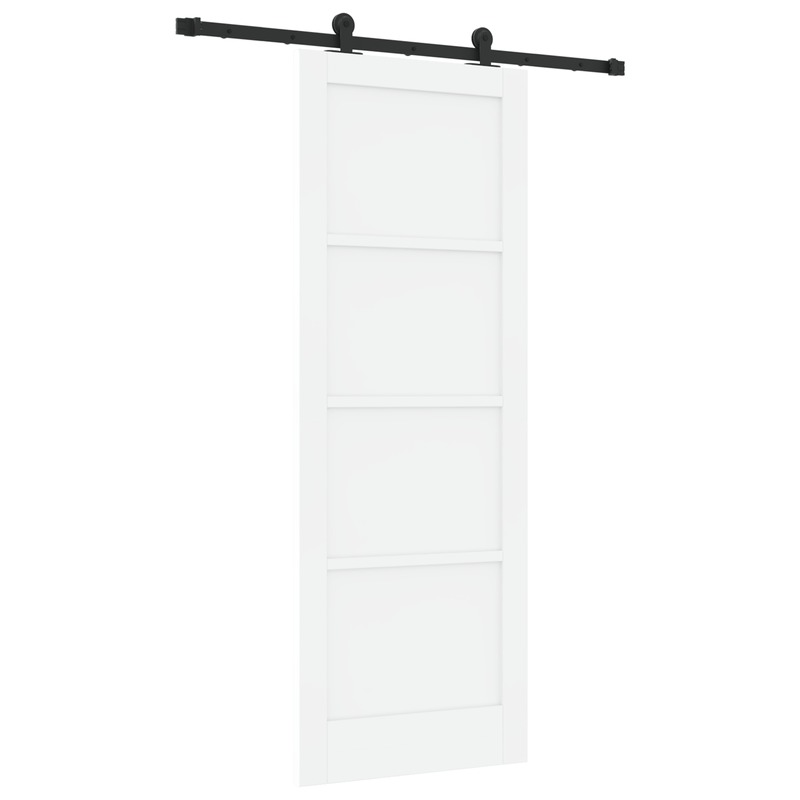 Casa si Gradina - Constructii - Usi interior, exterior si garaj - Usi interior - Usa glisanta  cu set de accesorii 'ORKDAL'Alb Lemn Masiv Pin - Infinity.ro