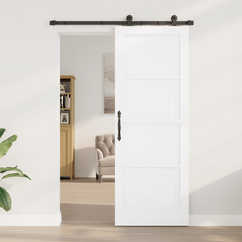 Casa si Gradina - Constructii - Usi interior, exterior si garaj - Usi interior - Usa glisanta  cu set de accesorii 'ORKDAL'Alb Lemn Masiv Pin - Infinity.ro