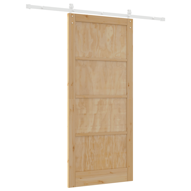 Casa si Gradina - Constructii - Usi interior, exterior si garaj - Usi interior - Usa glisanta  cu set de accesorii 93x211 cm Lemn Masiv Pin - Infinity.ro