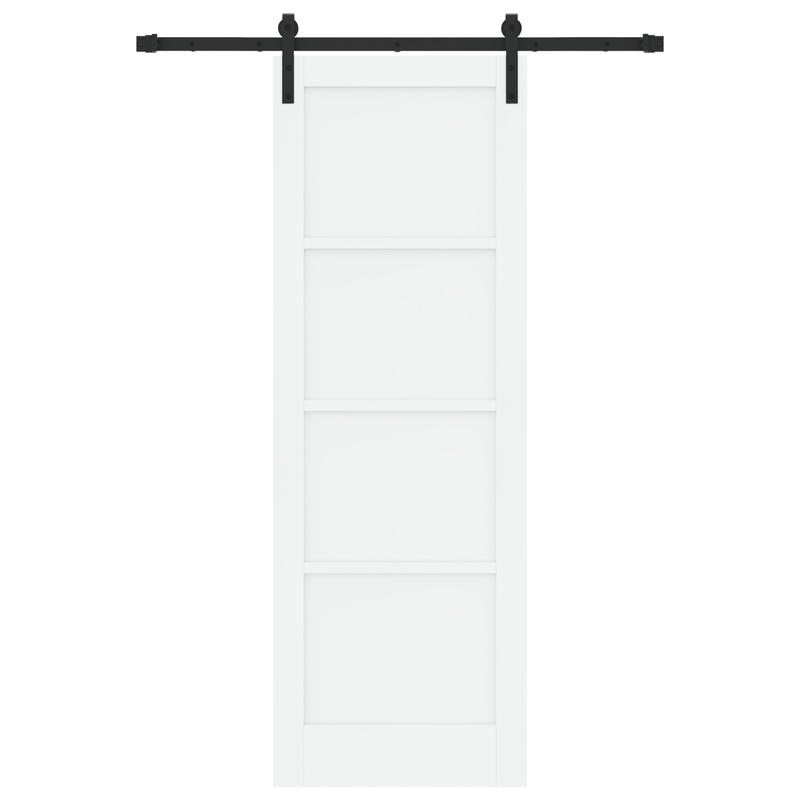 Casa si Gradina - Constructii - Usi interior, exterior si garaj - Usi interior - Usa Glisanta  cu Set de Accesorii Alb 73.5x211 cm Lemn Solid Pin - Infinity.ro