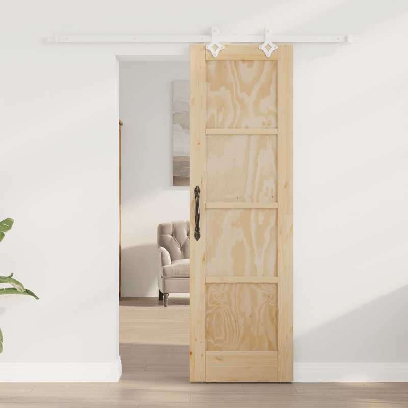 Casa si Gradina - Constructii - Usi interior, exterior si garaj - Usi interior - Usa glisanta  cu set de accesorii 61x198.5 cm lemn solid de pin - Infinity.ro
