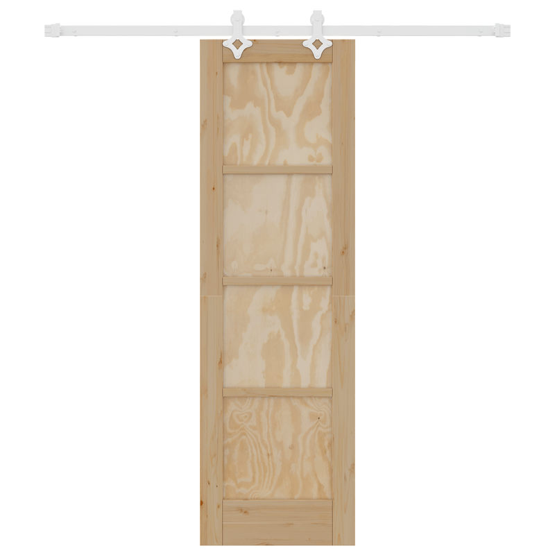 Casa si Gradina - Constructii - Usi interior, exterior si garaj - Usi interior - Usa glisanta  cu set de accesorii 61x198.5 cm lemn solid de pin - Infinity.ro