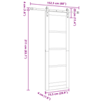 Casa si Gradina - Constructii - Usi interior, exterior si garaj - Usi interior - Usa Glisanta  cu Set de Accesorii Alb 73.5x211 cm Lemn Solid Pin - Infinity.ro