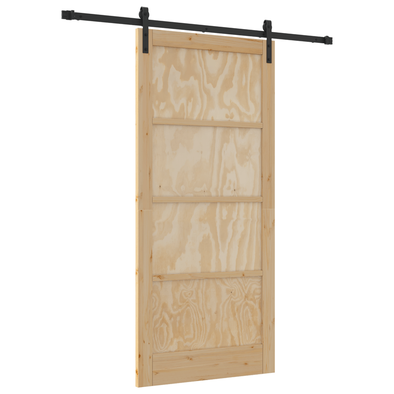 Casa si Gradina - Constructii - Usi interior, exterior si garaj - Usi interior - Usa glisanta  cu set de accesorii 93x202 cm Lemn masiv de pin - Infinity.ro