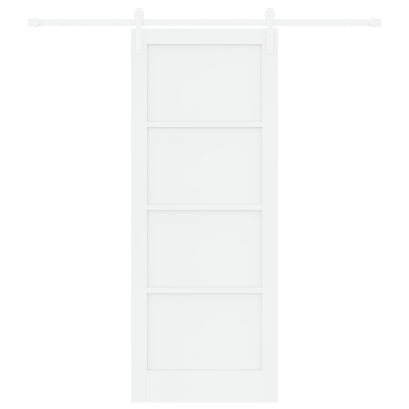 Casa si Gradina - Constructii - Usi interior, exterior si garaj - Usi garaj - Usa Glisanta  cu Set de Accesorii Alb 83x211 cm Lemn Solid Pin - Infinity.ro