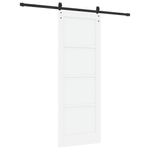 Casa si Gradina - Constructii - Usi interior, exterior si garaj - Usi garaj - Usa Glisanta  cu Set de Usi Alb 78x211 cm Lemn Solid de Pin - Infinity.ro