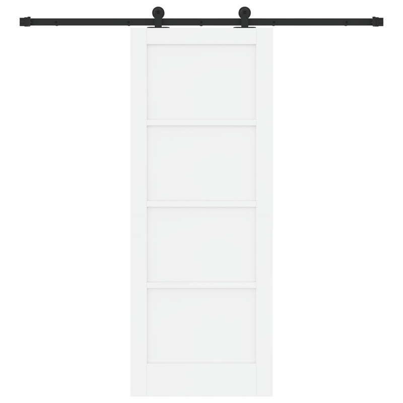 Casa si Gradina - Constructii - Usi interior, exterior si garaj - Usi garaj - Usa glisanta  cu set hardware alb 78x202 cm din lemn masiv de pin - Infinity.ro