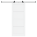 Casa si Gradina - Constructii - Usi interior, exterior si garaj - Usi garaj - Usa glisanta  cu set de hardware 'ORKDAL'Alb din Lemn Masiv Pin - Infinity.ro