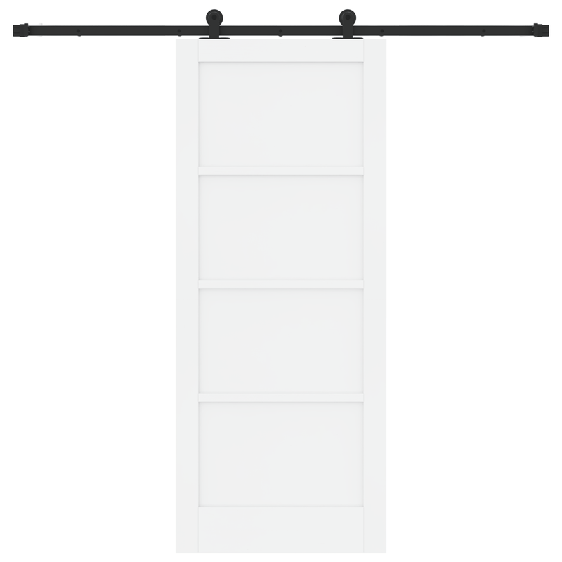 Casa si Gradina - Constructii - Usi interior, exterior si garaj - Usi garaj - Usa glisanta  cu set de hardware 'ORKDAL'Alb din Lemn Masiv Pin - Infinity.ro