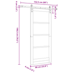 Casa si Gradina - Constructii - Usi interior, exterior si garaj - Usi interior - Usa Glisanta  cu Set de Fierarie Alb 86x198.5 cm Lemn Masiv de Pin - Infinity.ro
