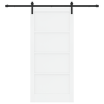 Casa si Gradina - Constructii - Usi interior, exterior si garaj - Usi garaj - Usa glisanta  cu set de accesorii Alb 93x202 cm Lemn masiv de pin - Infinity.ro