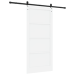 Casa si Gradina - Constructii - Usi interior, exterior si garaj - Usi garaj - Usa glisanta  cu set de accesorii Alb 93x202 cm Lemn masiv de pin - Infinity.ro