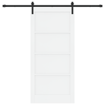 Casa si Gradina - Constructii - Usi interior, exterior si garaj - Usi garaj - Usa Glisanta  cu Set de Accesorii Alb 93x202 cm Lemn Solid Pini - Infinity.ro