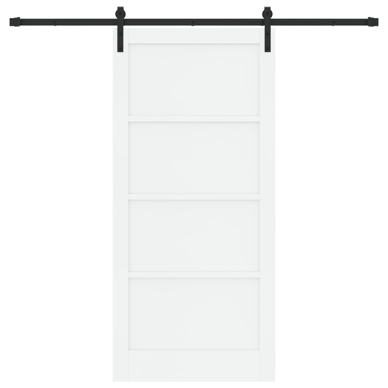 Casa si Gradina - Constructii - Usi interior, exterior si garaj - Usi garaj - Usa Glisanta  cu Set de Accesorii Alb 93x202 cm Lemn Solid Pini - Infinity.ro