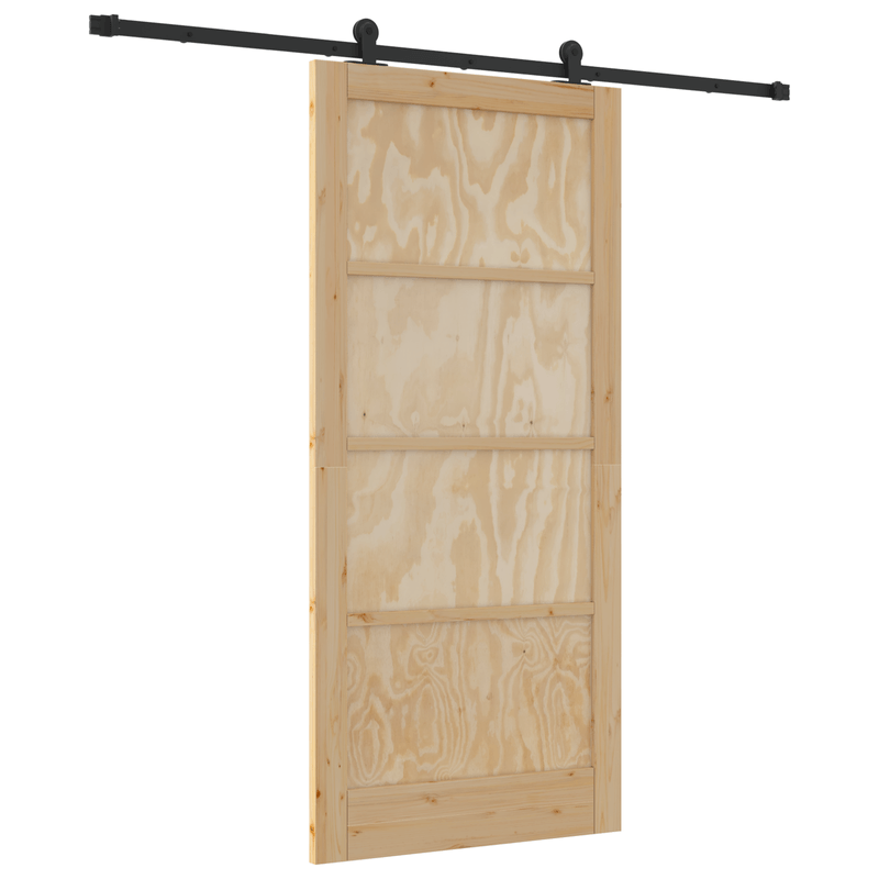 Casa si Gradina - Constructii - Usi interior, exterior si garaj - Usi garaj - Usa Glisanta  cu Set de Hardware 'ORKDAL'Lemn Masiv de Pin - Infinity.ro