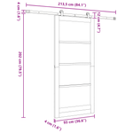 Casa si Gradina - Constructii - Usi interior, exterior si garaj - Usi garaj - Usa Glisanta  cu Set de Hardware 'ORKDAL'Lemn Masiv de Pin - Infinity.ro
