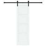 Casa si Gradina - Constructii - Usi interior, exterior si garaj - Usi garaj - Usa Glisanta  cu Set de Fierarie Alba 61x198.5 cm din Lemn Masiv de Pin - Infinity.ro