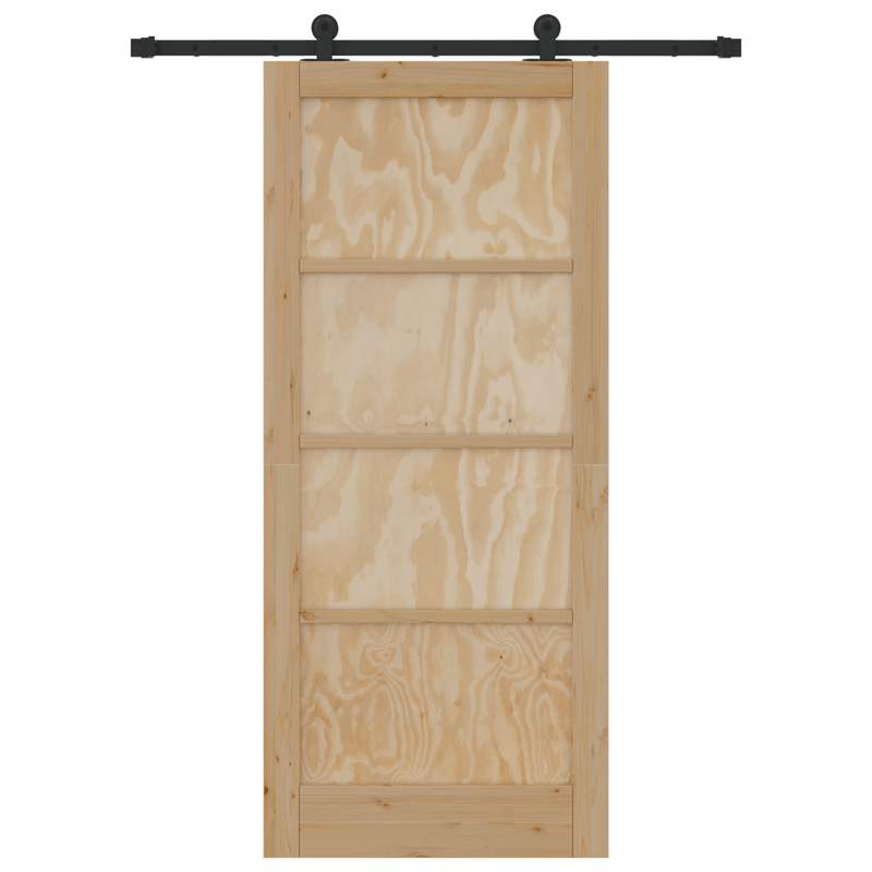 Casa si Gradina - Constructii - Usi interior, exterior si garaj - Usi garaj - Usa glisanta  cu set de accesorii "ORKDAL" din lemn masiv de pin - Infinity.ro