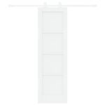 Casa si Gradina - Constructii - Usi interior, exterior si garaj - Usi garaj - Usa glisanta  cu set de accesorii Alb 61x198,5 cm Lemn masiv Pin - Infinity.ro