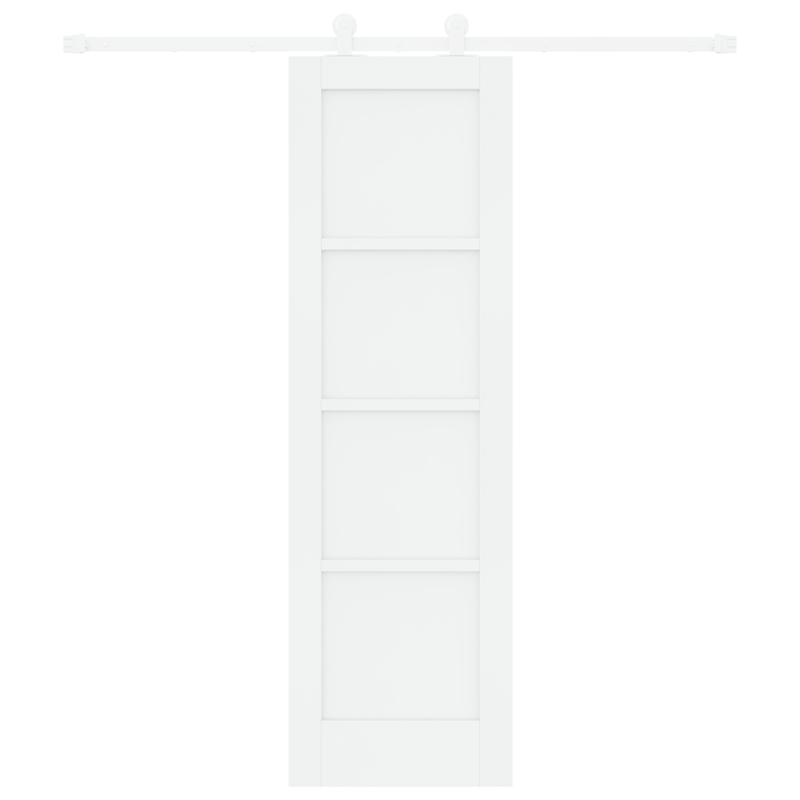 Casa si Gradina - Constructii - Usi interior, exterior si garaj - Usi garaj - Usa glisanta  cu set de accesorii Alb 61x198,5 cm Lemn masiv Pin - Infinity.ro