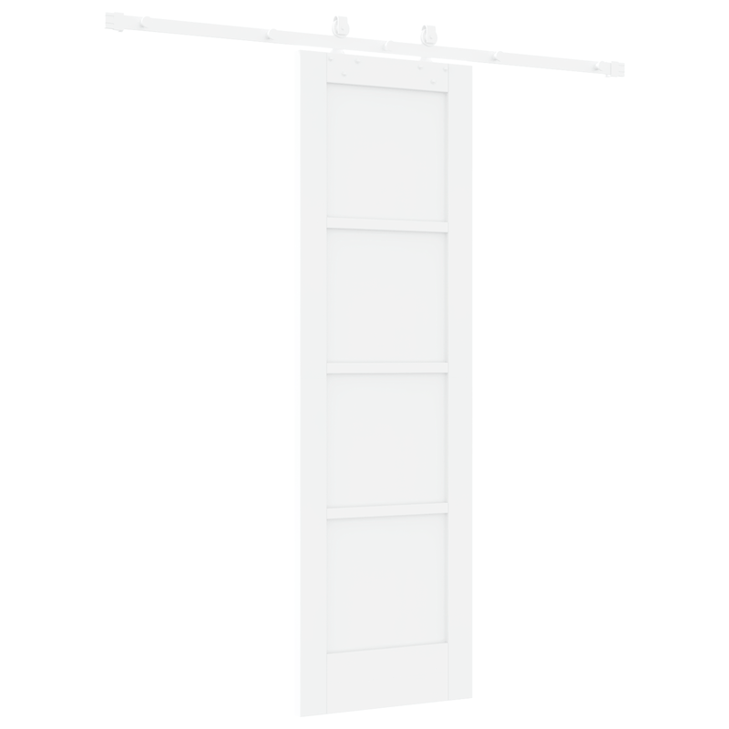 Casa si Gradina - Constructii - Usi interior, exterior si garaj - Usi garaj - Usa Glisanta  cu Set de Hardware Alb 61x198.5 cm Lemn Masiv de Pin - Infinity.ro