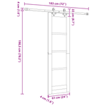 Casa si Gradina - Constructii - Usi interior, exterior si garaj - Usi garaj - Usa Glisanta  cu Set de Hardware Alb 61x198.5 cm Lemn Masiv de Pin - Infinity.ro