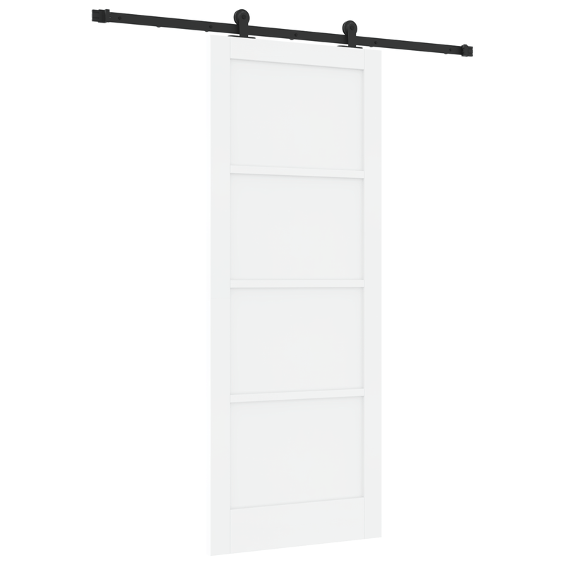 Casa si Gradina - Constructii - Usi interior, exterior si garaj - Usi interior - Usa glisanta  cu set de accesorii alb 83x211 cm din lemn masiv de pin - Infinity.ro